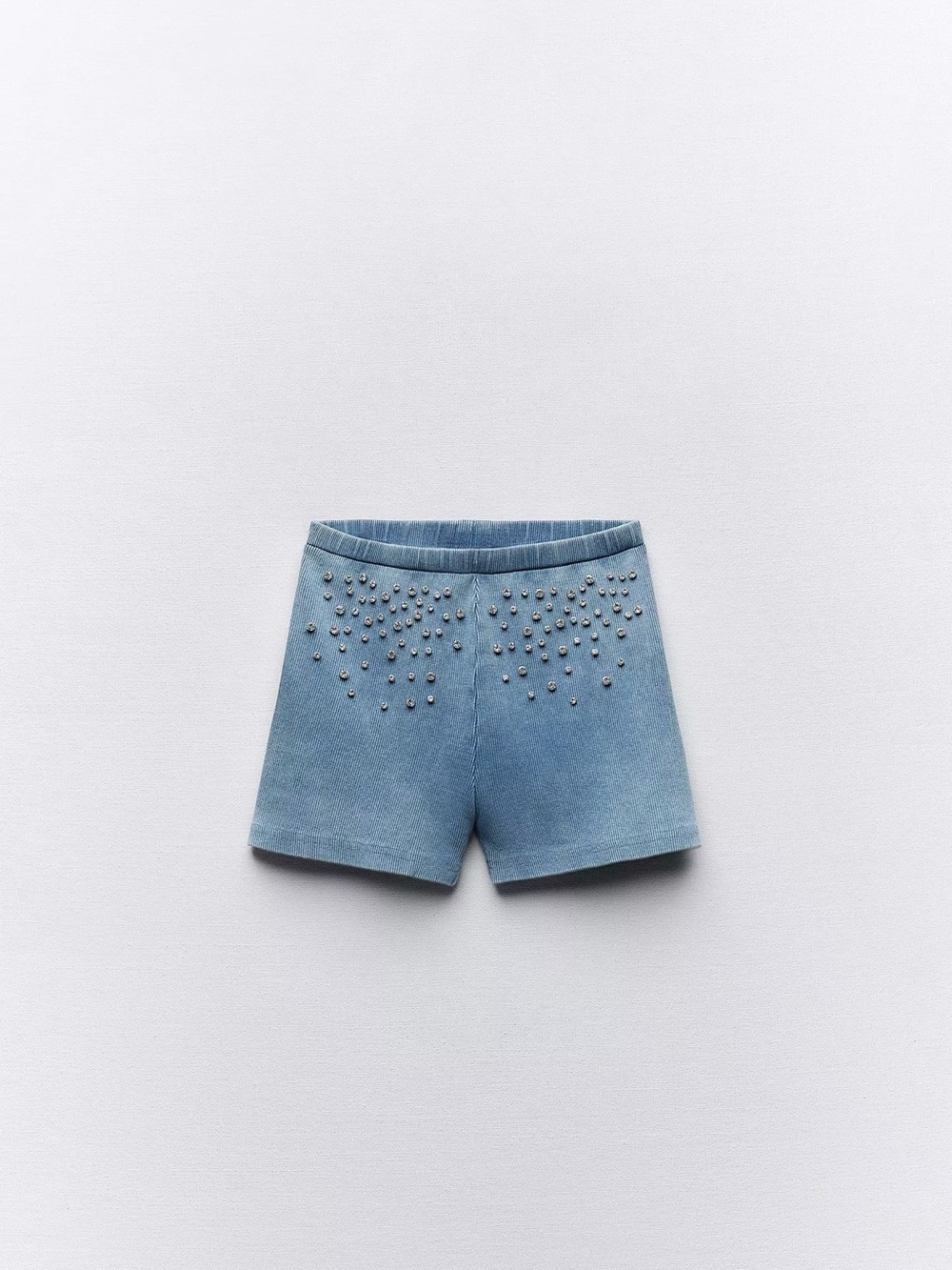 Zara Light Blue Embellished Girls' Shorts